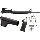 AR-STONER AR-15 Enhanced Build Kit with A3 Upper Receiver Assembly with Carry Handle 5.56x45mm NATO 20" Barrel, Complete Lower Parts Kit with Magpul MOE Rifle Furniture Black - AR-STONER