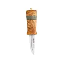 Helle Fjording 50 aar Limited Edition Fixed Blade Knife 2.71" Drop Point H3LS Mirror Polished Blade Curly Birch/Leather Handle Wood - Helle