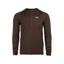 First Lite Men's Wick Quarter Zip Base Layer Shirt Terra Medium - First Lite