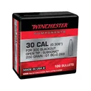 Winchester USA Ready 300 AAC Blackout (308 Diameter) Bullets 200 Grain Jacketed Hollow Point Box of 100 - Winchester