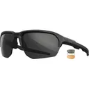 Wiley X Jakl Sunglasses Matte Black Frame Gray/Clear Rust Lens - Wiley X