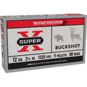 Winchester Super-X Buckshot 12 Gauge Ammo 2-3/4" #00 Buck Buckshot Shot Case of 250 (50 Boxes of 5) - Winchester
