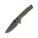 Tekto Knives F3 Charlie Pocket Knife 3.8" Drop Point D2 Black Titanium Blade G-10 Handle OD Green - Tekto Knives