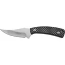 Camillus Crosstrail Fixed Blade Knife 3.25" Clip Point 420 Satin Blade Delrin Handle Black - Camillus