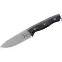 White River Knives Ursus 45 Fixed Blade Knife 4.5" Drop Point CPM MagnaCut Stonewashed Blade Burlap Micarta Handle Black - White River Knives