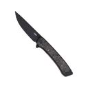 CRKT Q Compact Pocket Knife 2.95" Drop Point CPM S35VN Black DLC Blade Carbon Fiber Handle Black - CRKT