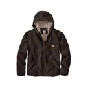 Carhartt Men's Relaxed Fit Washed Duck Sherpa Lined Jacket Dark Brown Medium - Carhartt