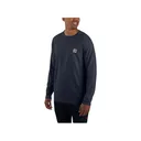 Carhartt Men's Force Relaxed Fit Midweight Long Sleeve Crew Neck T Shirt Navy XL - Carhartt