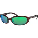 Costa Del Mar Men's Brine Polarized Sunglasses Tortoise Frame Green Mirror Glass Lens - Costa Del Mar