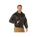Rothco Men's CWU-45P Flight Jacket Black Medium - Rothco