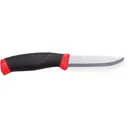 Morakniv Companion Rescue SRT Fixed Blade Knife 3.75" Partially Serrated Drop Point Stainless Steel Polished Blade TPE Handle Black/Red - Morakniv