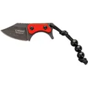 Camillus Heater Clip Mini Fixed Blade Knife 1.5" Clip Point 3Cr13 Black Stonewash Blade G-10 Handle Red - Camillus