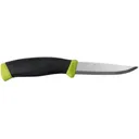 Morakniv Companion S Fixed Blade Knife 4.1" Clip Point Stainless Steel Polished Blade Polymer Handle Black/Green - Morakniv