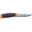Morakniv Companion S Fixed Blade Knife 4.1" Clip Point Stainless Steel Polished Blade Polymer Handle Black/Orange - Morakniv