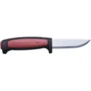 Morakniv Pro (C) Fixed Blade Knife 3.6" Drop Point Carbon Polished Blade TPE Handle Black/Red - Morakniv