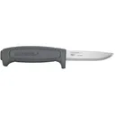Morakniv Basic 546 SE Fixed Blade Knife 3.6" Clip Point Stainless Steel Polished Blade Polymer Handle Gray - Morakniv