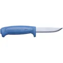 Morakniv Basic 546 Fixed Blade Knife 3.6" Clip Point Stainless Steel Polished Blade Polymer Handle Blue - Morakniv