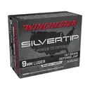 Winchester Silvertip Defense 9mm Luger Ammo 147 Grain Winchester Silvertip Jacketed Hollow Point Case of 200 (10 Boxes of 20) - Winchester