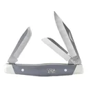 Buck Knives 301 Stockman Pocket Knife 2.875" Clip, Sheepfoot and Spey 420HC Satin Blade Polymer Handle Gray - Buck Knives