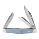 Buck Knives 301 Stockman Pocket Knife 2.875" Clip, Sheepfoot and Spey 420HC Satin Blade Polymer Handle Blue - Buck Knives