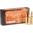 HSM Lead Free 300 Winchester Short Magnum (WSM) Ammo 180 Grain Barnes Triple-Shock X Solid Hollow Point Box of 20 - Hsm