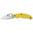 Spyderco Uk Penknife Salt Pocket Knife 2.93" Leaf LC 200 N Satin Blade Fiberglass Reinforced Nylon (FRN) Handle Yellow - Spyderco