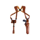 Galco Vertical Shoulder Holster Ambidextrous S&W L Frame 686 6" Leather Tan - Galco