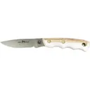 Knives of Alaska Alpha Wolf Fixed Blade Knife 3.75" Drop Point CPM S30V Bead Blasted Blade Bone Handle White - Knives Of Alaska