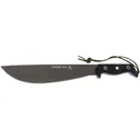 TOPS Knives Yacare 10.0 Machete 10.25" 1095 Tungsten Gray Cerakote Blade Canvas Micarta Handle Black - TOPS Knives