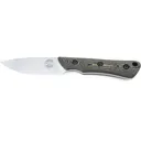 White River Knives Smith & Sons Brave Fixed Blade Knife 3.5" Drop Point CPM MagnaCut Stonewashed Blade Richlite Handle Black - White River Knives
