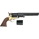 Pietta 1851 Navy Yank Black Powder Revolver 44 Caliber 7.5" Blued Barrel Brass Frame Walnut Grip With Spare Cylinder - Pietta