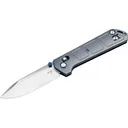 Boker Knives Kihon DC Alu Pocket Knife 3.22" Drop Point Nitro-V Satin Blade Aluminum Handle Gray - Boker Knives