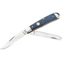 Boker Knives Traditional Series 2.0 Trapper Pocket Knife 3.31" Clip Point, Spey D2 Satin Blade Denim Micarta Handle Blue - Boker Knives