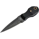 Boker Knives Pocket Rocket Fixed Blade Knife 2.76" Dagger D2 Black Blade G-10 Handle Black - Boker Knives