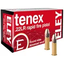 Eley Tenex Rapid Fire Pistol 22LR Ammo 40 Grain Round Nose Box of 500 (10 Boxes of 50) - Eley