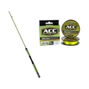 ACC Crappie Stix Super Grips Mid Seat 8' Pole Kit with ACC DUAL Flex Copolymer 6lb Line - Acc Crappie Stix