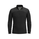 Smartwool Men's Intraknit Thermal Quarter Zip Base Layer Shirt Black/White Medium - Smartwool