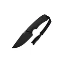 CIVIVI Gander Fixed Blade Knife 3.63" Drop Point Sandvik 14C28N Black Stonewash Blade Canvas Micarta Handle Black - Civivi