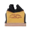 Protektor Deluxe Double Stitched Bunny Ear Rear Shooting Rest Bag with Heavy Doughnut Bottom Leather Black and Yellow Unfilled - Protektor