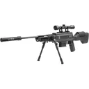 Black Ops Sniper Rifle 22 Calber Pellet Spring Piston Air Rifle Black - Barra Airguns