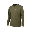 Beretta Men's Wing Drop Long Sleeve Crew Neck T Shirt Heather Military Green Large - Beretta