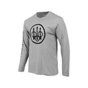 Beretta Men's Trident Logo Long Sleeve Crew Neck T Shirt Stone Heather Large - Beretta