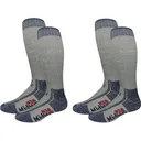 MidwayUSA Men's Heavyweight Tall Crew Hunting Socks Merino Wool Gray/Blue Large (9-12) 2 Pairs - Midwayusa