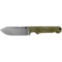 White River Knives Firecraft 4 Fixed Blade Knife 4" Drop Point CPM S35VN Stonewashed Blade Micarta Handle Green - White River Knives
