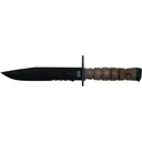 Ontario Mil-Spec OKC 3S USMC Bayonet 8" Serrated Drop Point 1095 Black Carbon Steel Blade Dynaflex Handle Brown - Ontario