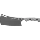 TOPS Knives El Chappo Mini Fixed Blade Knife 3.38" Cleaver 1095 Gray Blade Canvas Micarta Handle Black - TOPS Knives