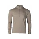 First Lite Men's Kiln Quarter Zip Base Layer Shirt Walnut Large - First Lite