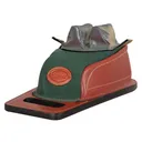 Edgewood Minigater Rear Shooting Rest Bag Tall with Slick Material Regular Ears 3/8" Width and Grab Handle Leather and Nylon Green Unfilled - Edgewood