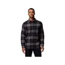 Columbia Men's Pitchstone Heavyweight Flannel Shirt City Gray Macro Buffalo Tartan Medium - Columbia