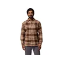 Columbia Men's Pitchstone Heavyweight Flannel Shirt Tobacco Twilight Ombre 2XL - Columbia